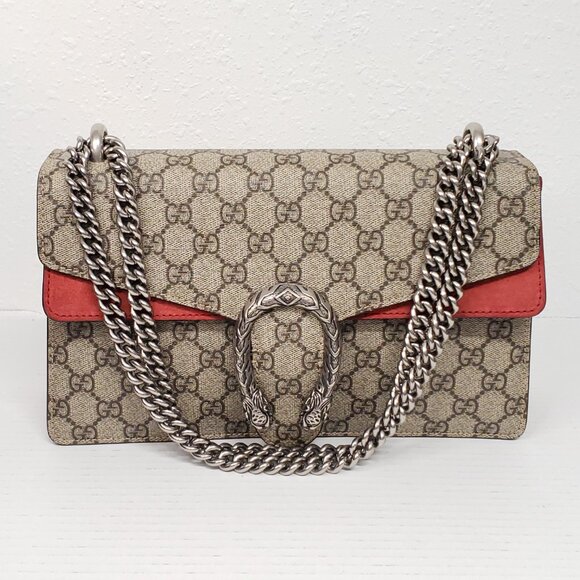 GUCCI Dionysus Brown GG Canvas Shoulder Bag lux723-100725 - Picture 1 of 14